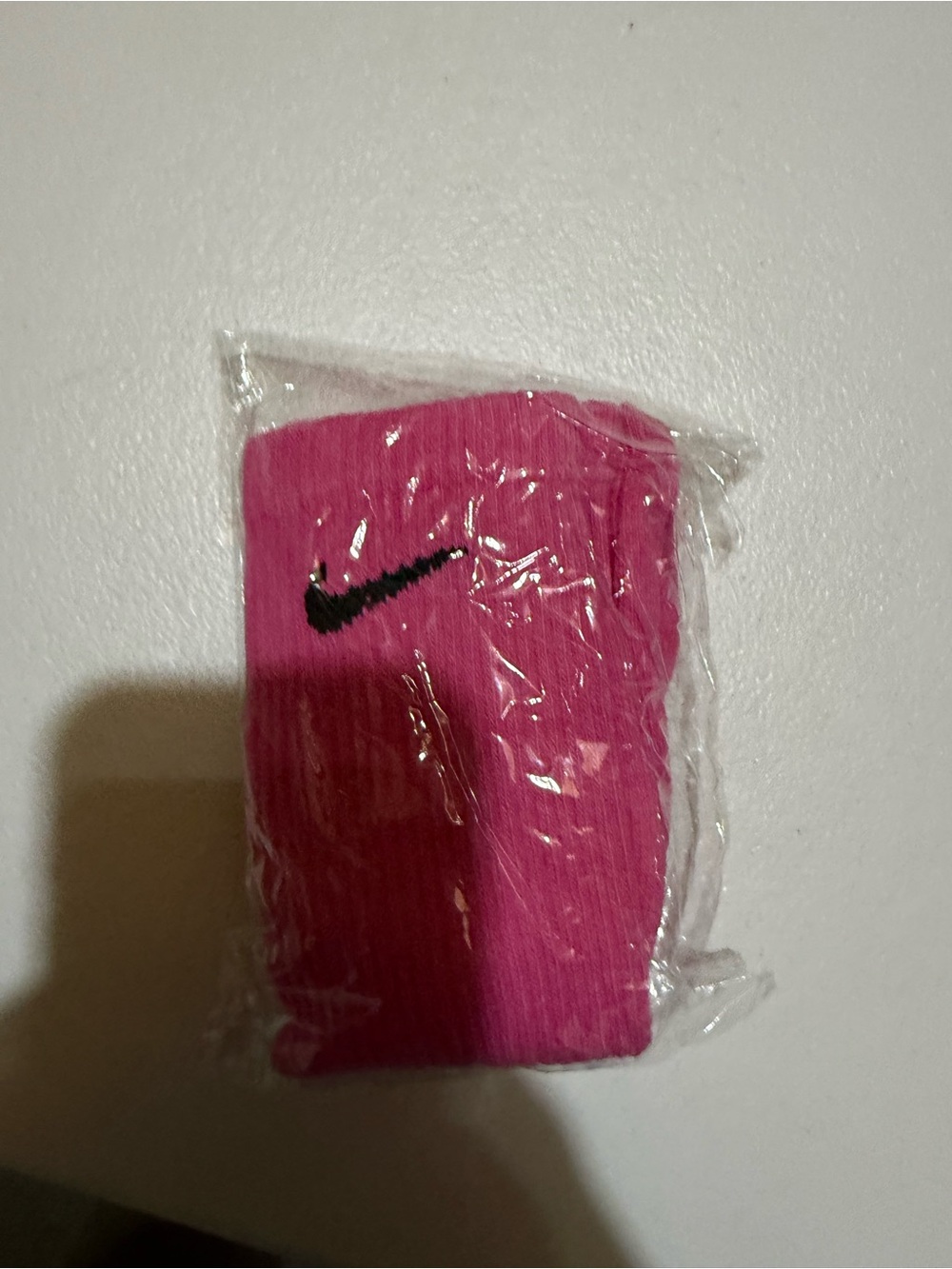 Nike Hot Pink Socks with Black Swoosh